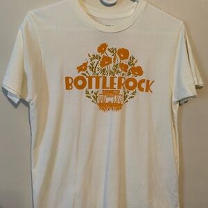 White and Orange Graphic Tee